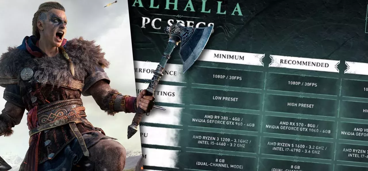 Assassin's Creed Valhalla : configurations PC minimales et requises