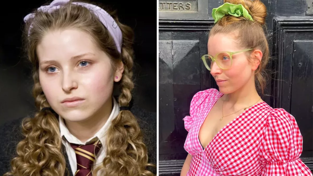 Jessie Cave lavande brown harry potter avant apres