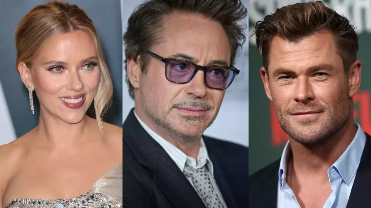Scarlett Johansson, Robert Downey Jr., Chris Hemsworth