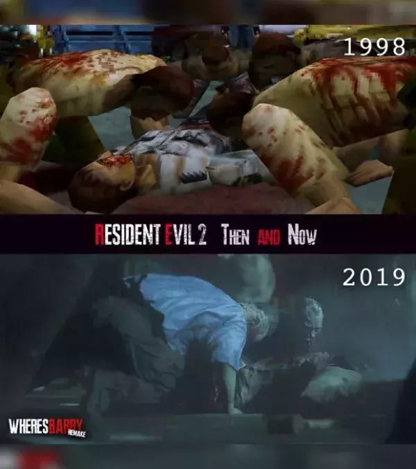 Comparatif Resident Evil 2 et son remake - cinquième exemple
