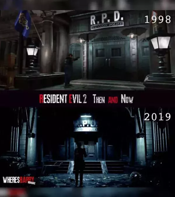 Comparatif Resident Evil 2 et son remake - quatrième exemple