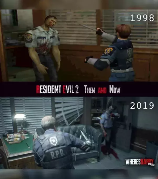 Comparatif Resident Evil 2 et son remake - sixième exemple