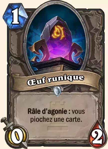 Deck druide pour battre le Roi-Liche : Oeuf runique