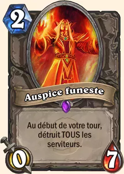 Deck Paladin pour battre le Roi Liche : 2x Auspice funeste