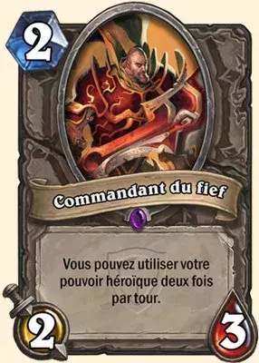 Deck Paladin pour battre le Roi Liche : Commandant du fief