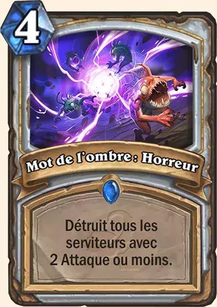 Deck Prêtre pour battre le Roi-Liche : 2x Mot de l'ombre Horreur