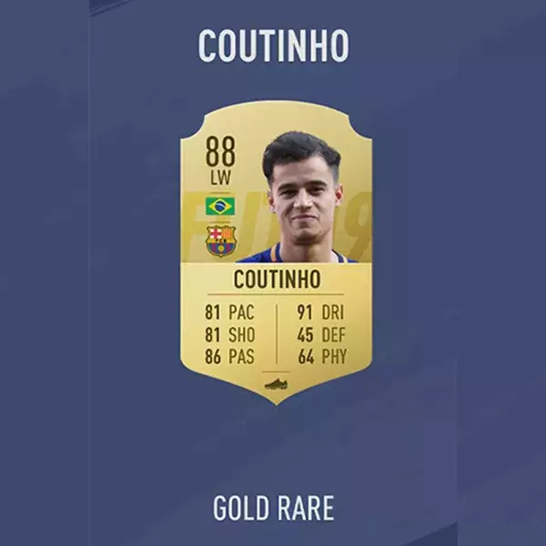 FIFA 19 note joueur : COUTINHO, 30ème