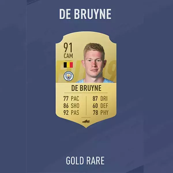 FIFA 19 note joueur : DE BRUYNE, 5ème