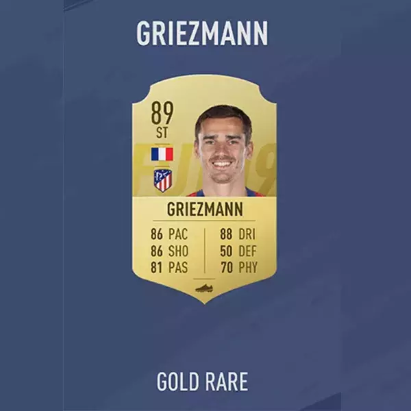 FIFA 19 note joueur : GRIEZMANN, 18ème