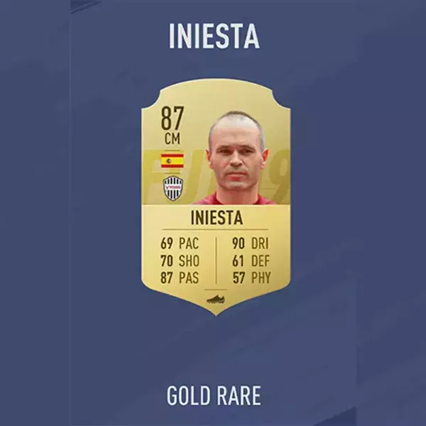 FIFA 19 note joueur : INIESTA, 50ème
