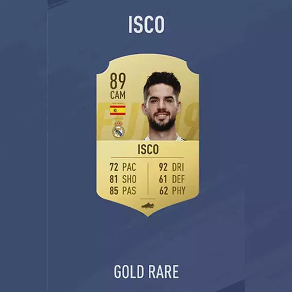 FIFA 19 note joueur : ISCO, 26ème