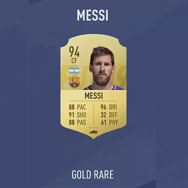 FIFA 19 note joueur : MESSI, 2ème