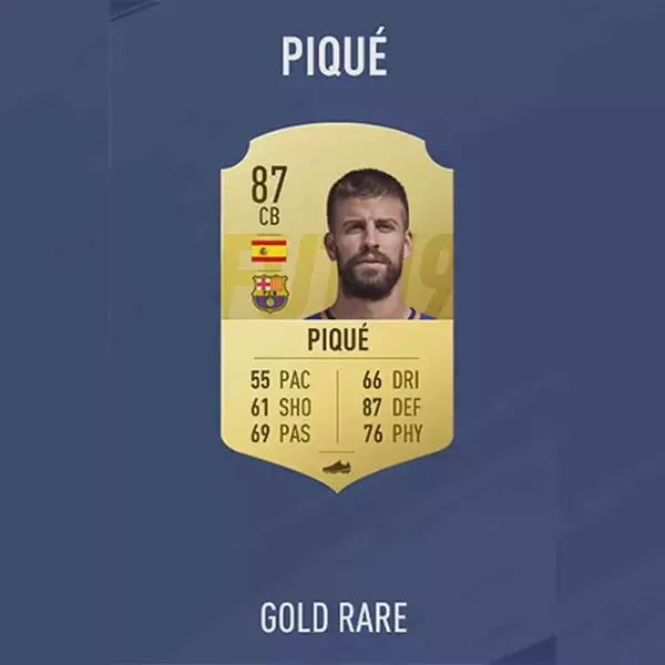 FIFA 19 note joueur : PIQUÉ, 43ème