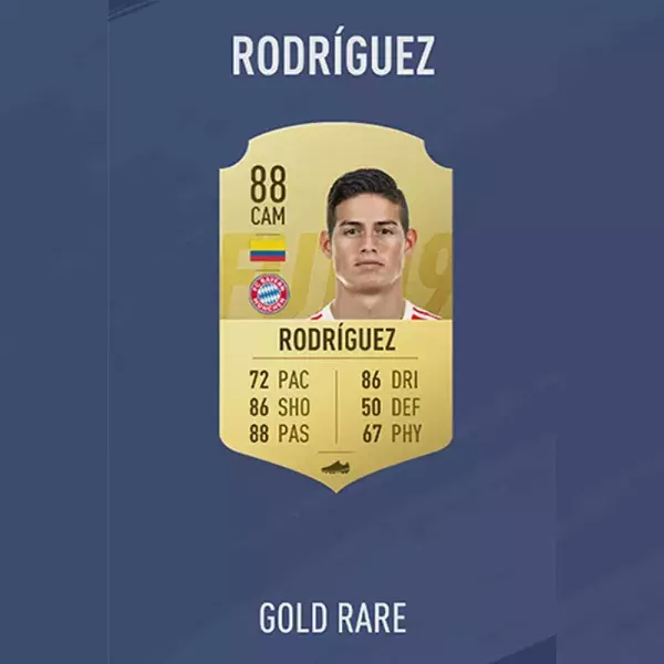 FIFA 19 note joueur : RODRIGUEZ, 36ème