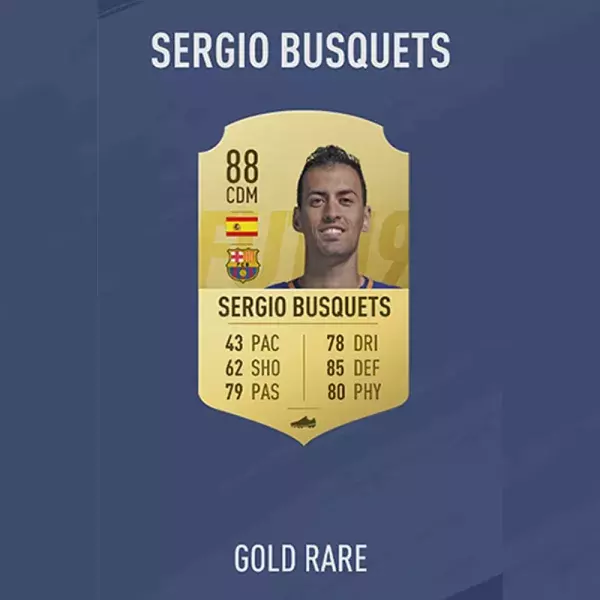 FIFA 19 note joueur : SERGIO BUSQUETS, 32ème