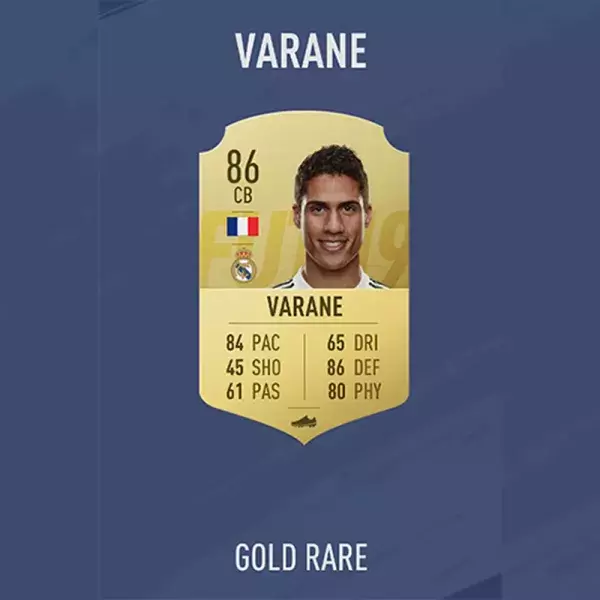 FIFA 19 note joueur : VARANE, 58ème
