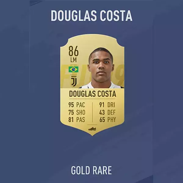 FIFA 19 notes joueurs : DOUGLAS COSTA, 75ème