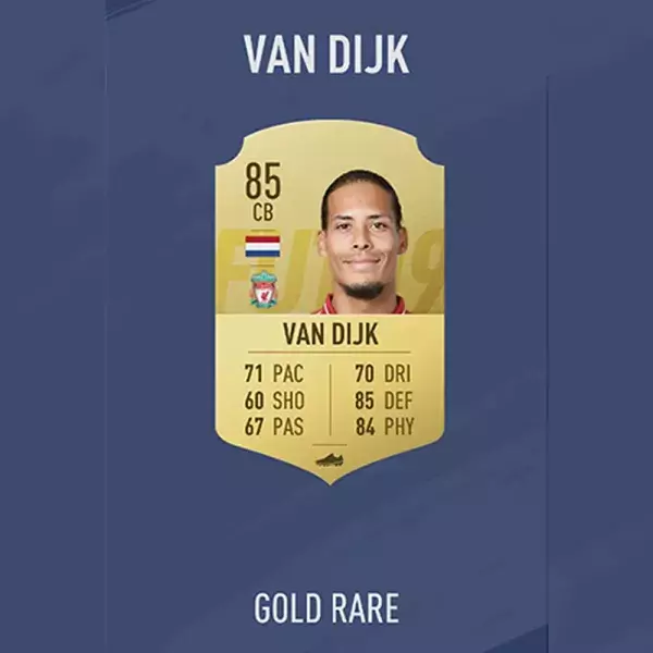 FIFA notes joueurs : VAN DIJK, 82ème