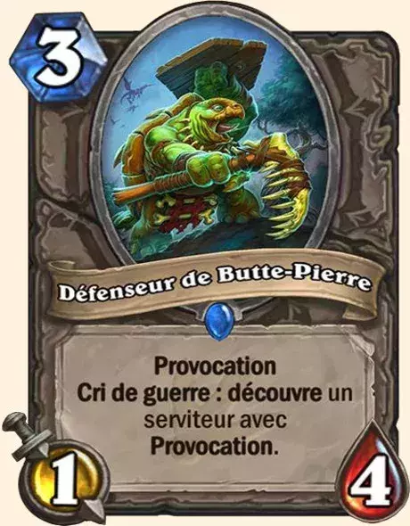 Hearthstone, meilleur deck Chaman : Défenseur de Butte-Pierre x2