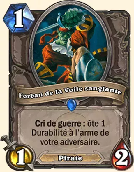 Hearthstone, meilleur deck Chaman : Forban de la Voile sanglante x2