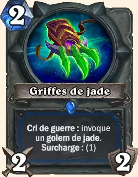Hearthstone, meilleur deck Chaman : Griffes de jade x2