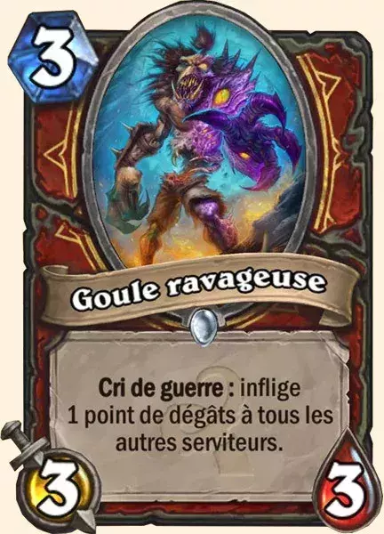 Hearthstone, meilleur deck Guerrier : Goule ravageuse x2