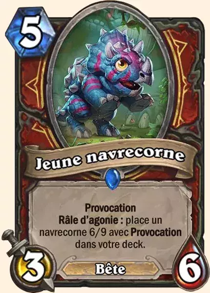 Hearthstone, meilleur deck Guerrier : Jeune navrecorne