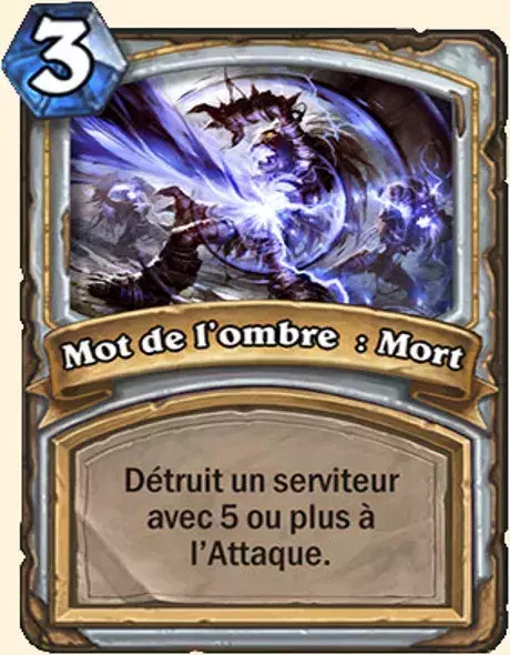Hearthstone, meilleur deck Prêtre : Mot de l'ombre : Mort x2
