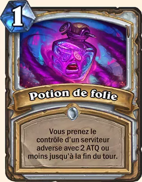 Hearthstone, meilleur deck Prêtre : Potion de folie x2