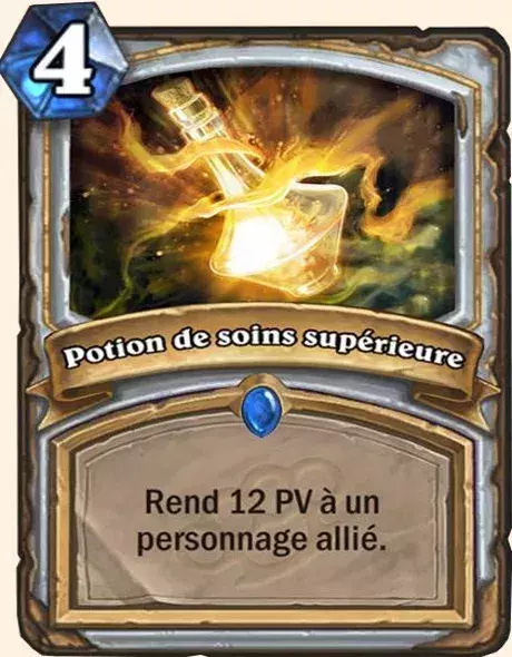Hearthstone, meilleur deck Prêtre : Potion de soins supérieure