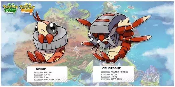 Pokémon Australien : Drimp / Crusteque