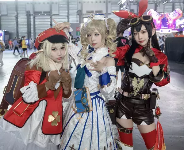 Genshin Impact cosplay Klee, Jean et Amber