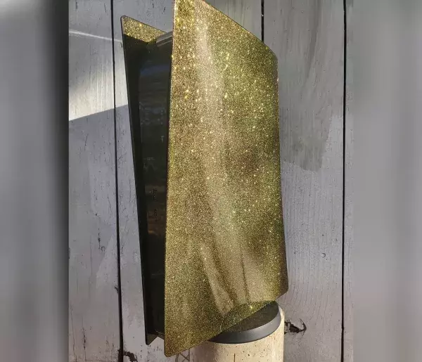 PS5 Custom : un modèle or pailleté