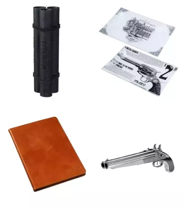 RDR 2 Goodies : bougie, sticker, carnet et puzzle 3D