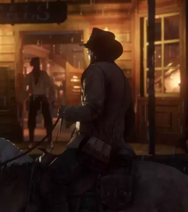 Red Dead Redemption 2 : arrivée au saloon