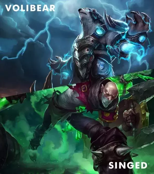 Volibear et Singed pour les balancer dans tous les sens