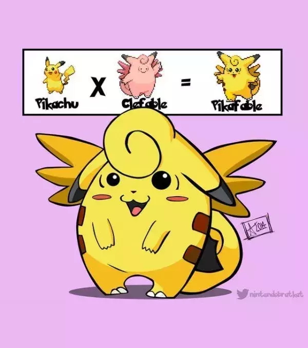 Fusion de Pokémon : Pikachu x Mélodelfe