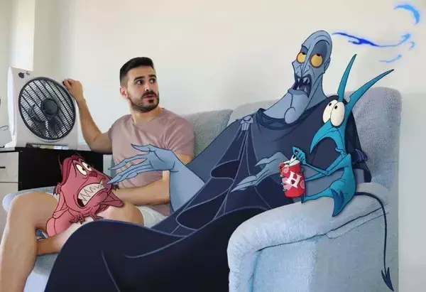 Même en cas de forte chaleur, l'abus du ventilateur est déconseillé pour Hadès, Peine et Panique