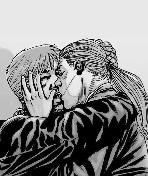 À l'inverse, Rick se met en couple avec Andréa, survivante qui meurt rapidement dans la série...